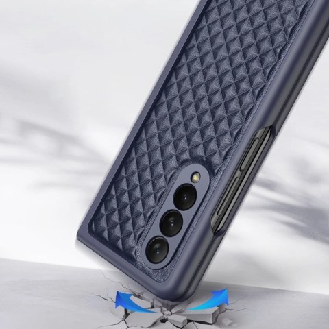 Dux Ducis Venice etui Samsung Galaxy Z Fold 4 skórzany pokrowiec niebieskie