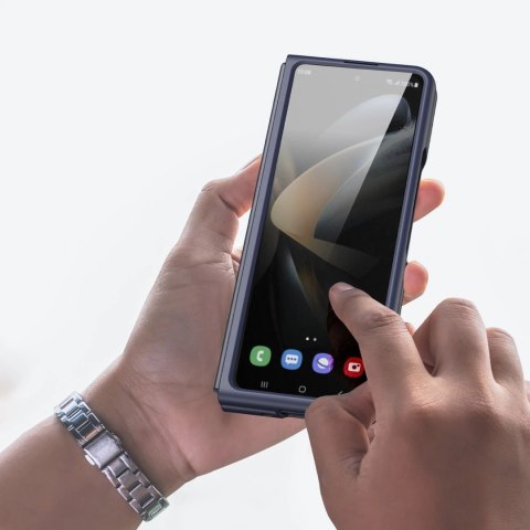 Dux Ducis Venice etui Samsung Galaxy Z Fold 4 skórzany pokrowiec niebieskie