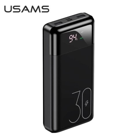 USAMS Powerbank PB38 30000mAh 18W 2xQC3.0+PD Fast Charge czarny/black 30KCD10301 (US-CD103)