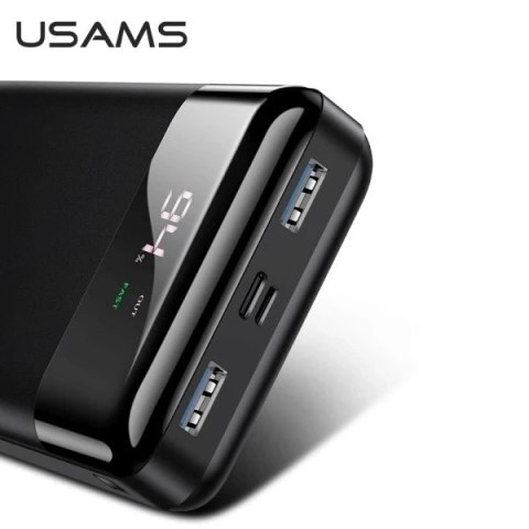 USAMS Powerbank PB38 30000mAh 18W 2xQC3.0+PD Fast Charge czarny/black 30KCD10301 (US-CD103)