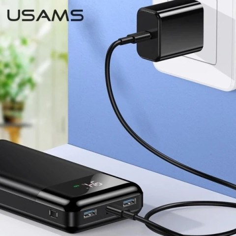USAMS Powerbank PB38 30000mAh 18W 2xQC3.0+PD Fast Charge czarny/black 30KCD10301 (US-CD103)