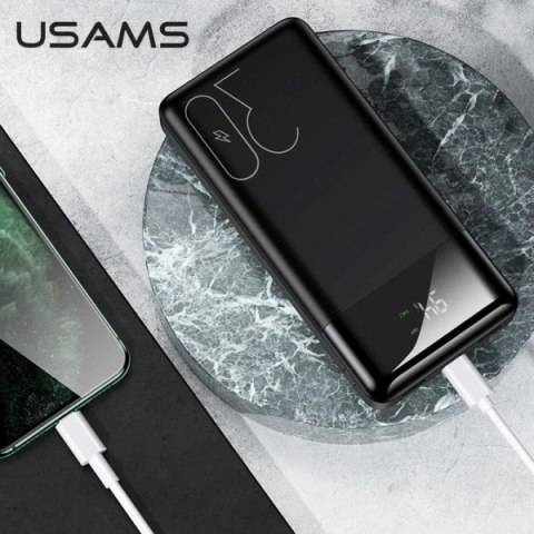 USAMS Powerbank PB38 30000mAh 18W 2xQC3.0+PD Fast Charge czarny/black 30KCD10301 (US-CD103)