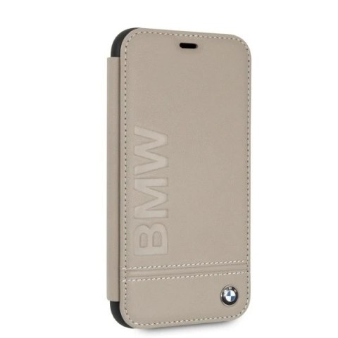 Etui ochronne na telefon BMW BMFLBKI61LLST do Apple iPhone Xr book beżowy/taupe Logo Imprint