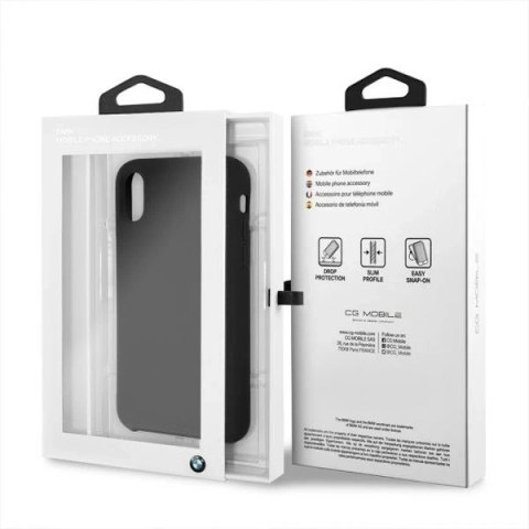 Etui ochronne na telefon BMW BMHCPXSILBK do Apple iPhone X /Xs czarny/black Silicone