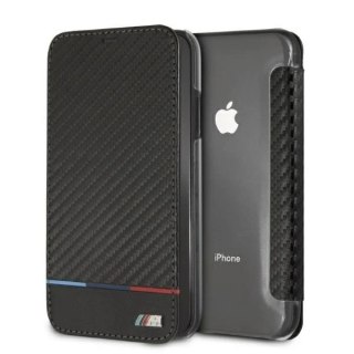 Etui ochronne na telefon BMW BMTRBKI61PUCARTCBK do Apple iPhone Xr book czarny/black Carbon Tricolor Stripe