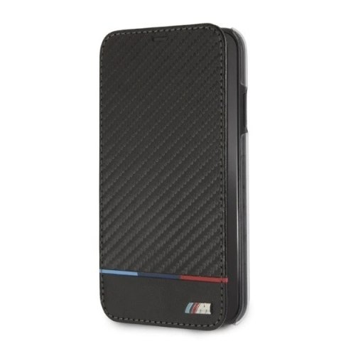 Etui ochronne na telefon BMW BMTRBKI61PUCARTCBK do Apple iPhone Xr book czarny/black Carbon Tricolor Stripe