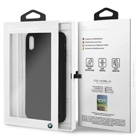 Etui ochronne na telefon hardcase BMW BMHCI65SILBK do Apple iPhone Xs Max czarny/black Silicone