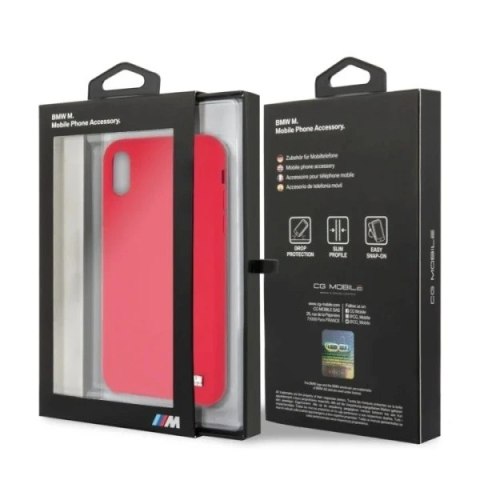 Etui ochronne na telefon hardcase BMW BMHCPXMSILRE do Apple iPhone X /Xs czerwony/red Silicone M Collection