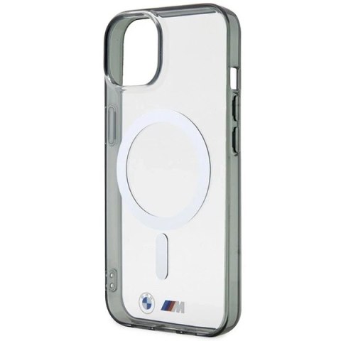 Etui BMW BMHMP14SHCRS do iPhone 14 6.1" transparent hardcase Silver Ring MagSafe