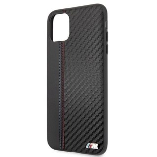 Etui hardcase BMW BMHCN65MCARBK do Apple iPhone 11 Pro Max czarny/black PU Carbon
