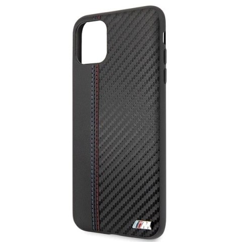 Etui hardcase BMW BMHCN65MCARBK do Apple iPhone 11 Pro Max czarny/black PU Carbon