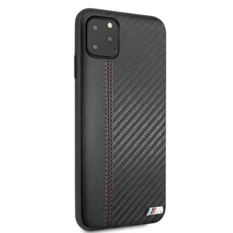 Etui hardcase BMW BMHCN65MCARBK do Apple iPhone 11 Pro Max czarny/black PU Carbon
