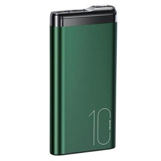 USAMS Powerbank PB55 10000mAh 2xUSB wyświetlacz LED zielony/green 10KCD14802 (US-CD148) aluminium