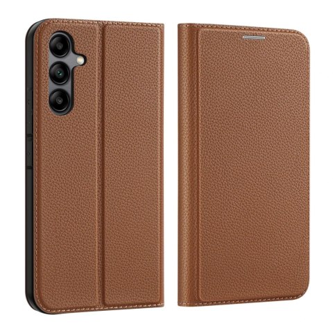 Dux Ducis Skin X2 etui Samsung Galaxy A34 5G pokrowiec z klapką portfel podstawka brązowe