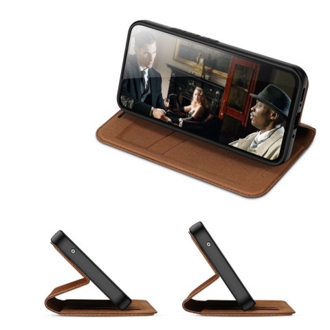 Dux Ducis Skin X2 etui Samsung Galaxy A34 5G pokrowiec z klapką portfel podstawka brązowe