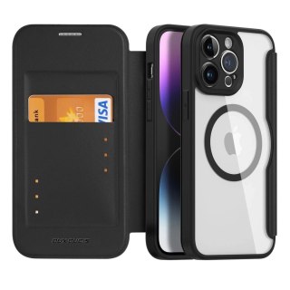 Dux Ducis Skin X Pro etui iPhone 14 Pro Max magnetyczny pokrowiec MagSafe z klapką czarny