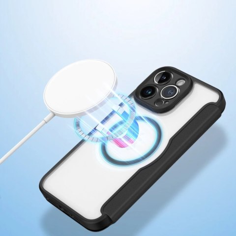 Dux Ducis Skin X Pro etui iPhone 14 Pro Max magnetyczny pokrowiec MagSafe z klapką czarny