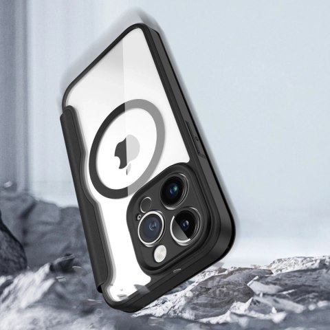 Dux Ducis Skin X Pro etui iPhone 14 Pro magnetyczny pokrowiec MagSafe z klapką czarny