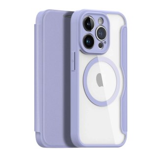 Dux Ducis Skin X Pro etui iPhone 14 Pro magnetyczny pokrowiec MagSafe z klapką fioletowy