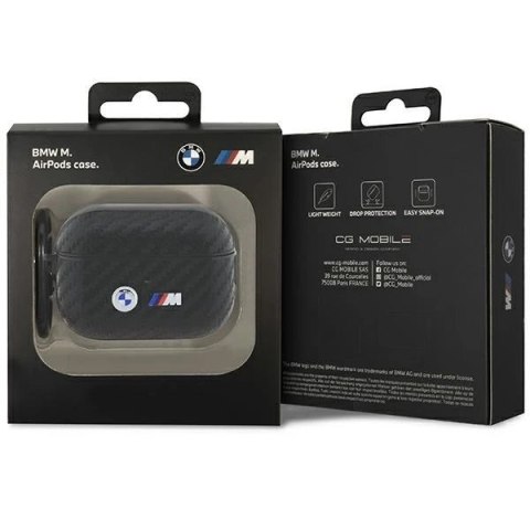 Etui BMW BMAP2WMPUCA2 do AirPods Pro 2 gen cover czarny/black Carbon Double Metal Logo