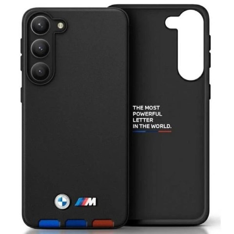 Etui BMW BMHCSA5422PTDK do Galaxy A54 czarny/black Leather Stamp Tricolor