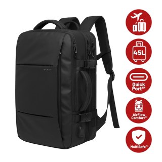 Plecak podróżny Bange BackPack biznesowy plecak rozszerzalny Torba pojemna do laptopa 17.3" z portem USB Czarny