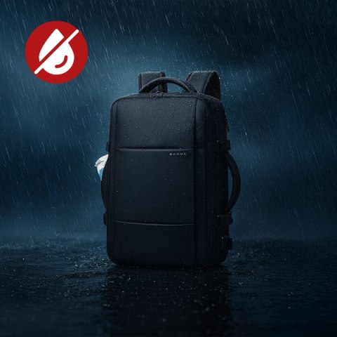 Plecak podróżny Bange BackPack biznesowy plecak rozszerzalny Torba pojemna do laptopa 17.3" z portem USB Czarny