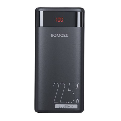 Powerbank Romoss Ares 20PF, PD 22.5W, 20000mAh (czarny)