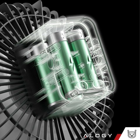 Wiatrak wentylator biurkowy z lampką LED 2w1 Alogy przenośny wiszący stojący Bezprzewodowy Hanging Outdoor Mini Fan uchwyt na ha
