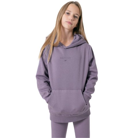Bluza dla dziewczynki 4F fioletowa HJZ22 JBLD003 51S Bluza dla dziewczynki 4F fioletowa HJZ22 JBLD003 51S