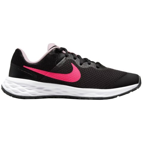 Buty dla dzieci Nike Revolution 6 NN (GS) czarno-różowe DD1096 007 Buty dla dzieci Nike Revolution 6 NN (GS) czarno-różowe DD1096 007