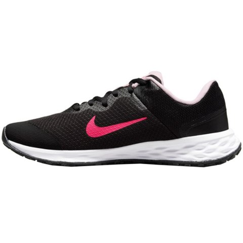 Buty dla dzieci Nike Revolution 6 NN (GS) czarno-różowe DD1096 007 Buty dla dzieci Nike Revolution 6 NN (GS) czarno-różowe DD1096 007