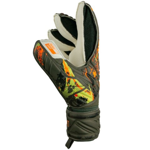 Rękawice bramkarskie Reusch Attrakt Grip Finger Support czarno-pomarańczowe 5370010 5556 Rękawice bramkarskie Reusch Attrakt Grip Finger Support czarno-pomarańczowe 5370010 5556