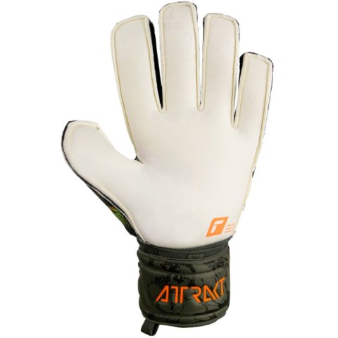 Rękawice bramkarskie Reusch Attrakt Grip Finger Support czarno-pomarańczowe 5370010 5556 Rękawice bramkarskie Reusch Attrakt Grip Finger Support czarno-pomarańczowe 5370010 5556