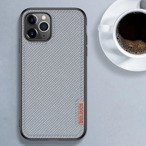 Dux Ducis Fino etui pokrowiec pokryty nylonowym materiałem iPhone 11 Pro Max szary