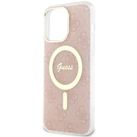 Etui na telefon Guess GUHMP14XH4STP do Apple iPhone 14 Pro Max 6,7" różowy/pink hardcase 4G MagSafe