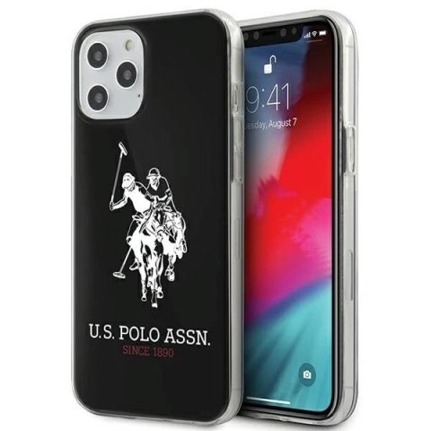Etui na telefon US Polo Shiny Big Logo do iPhone 12/12 Pro czarny