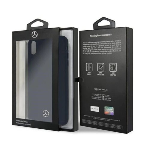 Etui ochronne Mercedes MEHCI65SILNA do Apple iPhone XS Max niebieski/blue hardcase Silicone Line