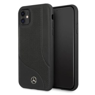 Etui ochronne Mercedes MEHCN61CDOBK do Apple iPhone 11 / Xr 6,1" czarny/black hardcase Leather Perforated Area
