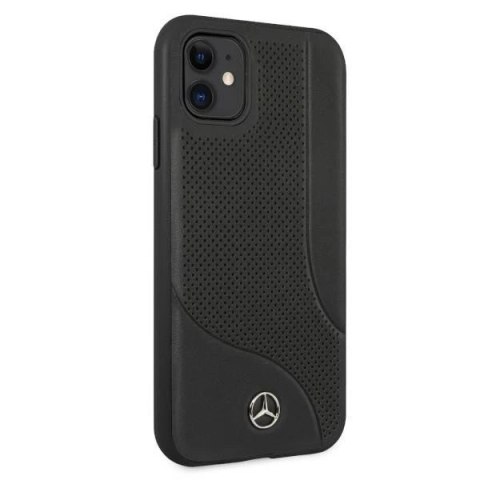 Etui ochronne Mercedes MEHCN61CDOBK do Apple iPhone 11 / Xr 6,1" czarny/black hardcase Leather Perforated Area