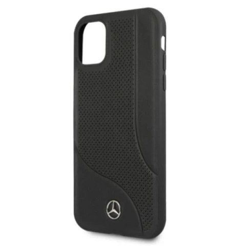 Etui ochronne Mercedes MEHCN61CDOBK do Apple iPhone 11 / Xr 6,1" czarny/black hardcase Leather Perforated Area