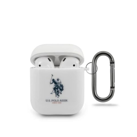 Etui ochronne na słuchawki US Polo Shiny do Apple AirPods biały
