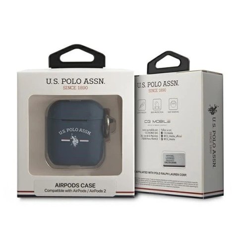 Etui ochronne na słuchawki US Polo do Apple AirPods granatowy