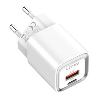 Ładowarka sieciowa LDNIO A2318C USB, USB-C 20W + Kabel Lightning
