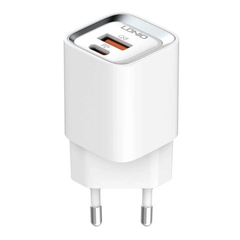 Ładowarka sieciowa LDNIO A2318C USB, USB-C 20W + Kabel USB-C - USB-C