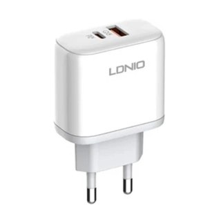 Ładowarka sieciowa LDNIO A2526C USB, USB-C 45W + Kabel Lightning