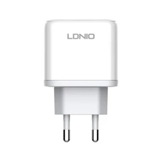 Ładowarka sieciowa LDNIO A2526C USB, USB-C 45W + Kabel Lightning