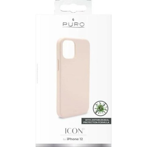 Etui na telefon Puro ICON AntiMicrobial do iPhone 12 Pro Max różowy/pink IPC1267ICONROSE