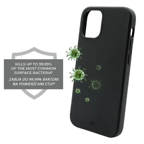 Etui na telefon Puro ICON AntiMicrobial do iPhone 12/12 Pro czarny/black