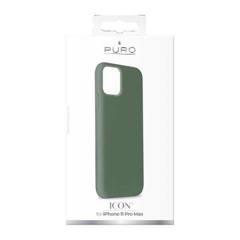 Etui na telefon Puro ICON Cover do iPhone 11 Pro Max zielony/green